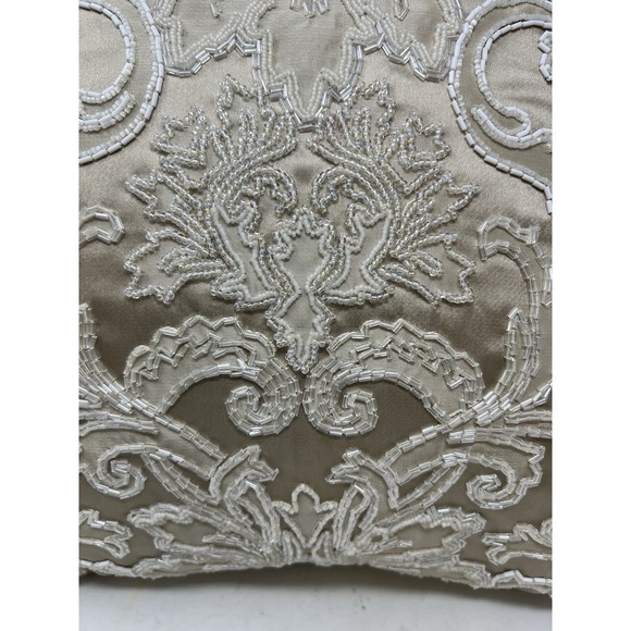 Glass Beaded Pillow By Elizabeth Phillips Handmade Rare EUC 22x22 - Picture 4 of 12